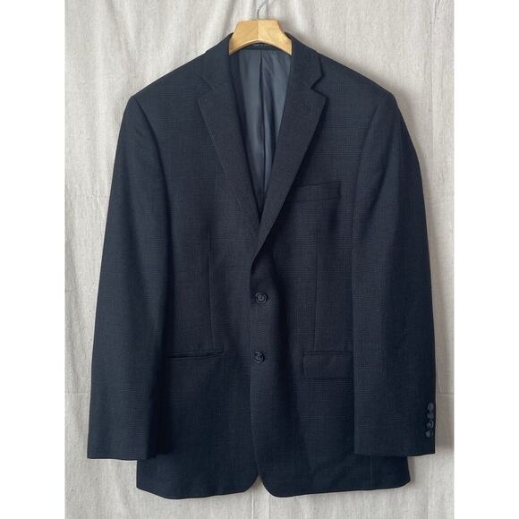 Calvin Klein Men Corpcore Career Wool Plaid Sports Coat Size 38R Office Designer - Picture 1 of 8
